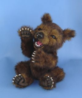 OOAK Baby Grizzly Bear Cub Soft Sculpture Teddybear Artist Melisa