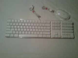 Apple iMac G3 G4 G5 Combo White & Clear USB Pro Keyboard & Mouse A1048