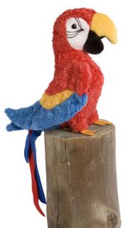 GABBY Douglas Cuddle plush 7 tall RED PARROT stuffed MACAW animal bird