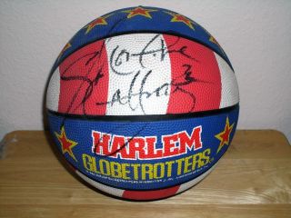 Showtime Paul Gaffney Autograph Signed Basketball Harlem Globetrotters