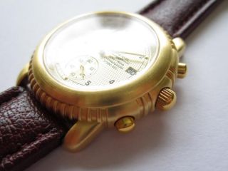 Galanti Chronograph Gents Watch Brushed Gold Plated Case and Dial N O