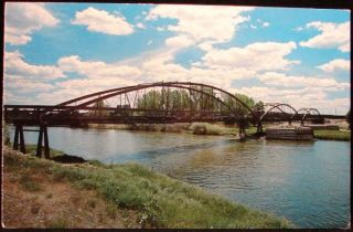 Iron Army Bow String Arch Bridge Fort Laramie Wyoming WY Postcard