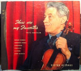 Fritz Kreisler These Are My Favorites 3 LP VG M 910 Vinyl 1943 Record