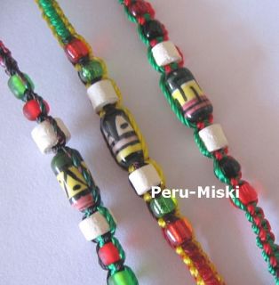 100 Rasta Friendship Bracelets with Ceramic Beads