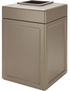  Outdoor Trash Can Beige 38 Gallon Garbage Can Easy Access Top