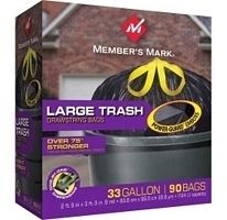 33 Gallon Drawstring Trash Kitchen Garbage Bags 90 PK