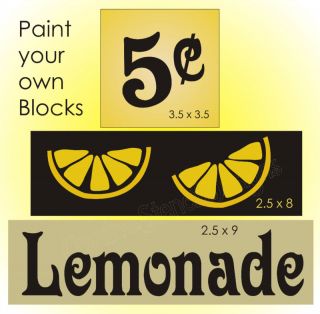 Stencil Lemonade Vintage Summer Fruit Primitive Signs