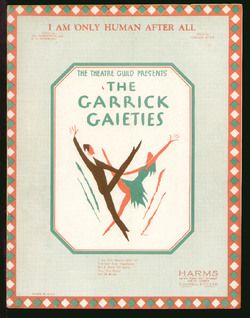 Garrick Gaieties 1930 I Am Only Human After All Vintage Sheet Music