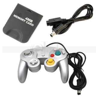 + 4MB Memory Card + Extension Cable for Nintendo Gamecube GC