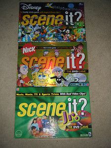  Scene It Disney Nick Jr Nickelodeon DVD Board Game Pixar Trivia