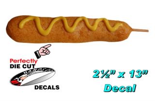 Corn Dog 2 5x13 Decal for Corn Dogs Stand or Midway Carnival