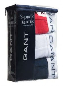 Gant 3 Pack Trunk Boxer Shorts Boxers Pants Underwear Red White Blue