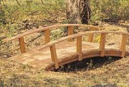 Wooden Bridge Plans Yard Garden Arched Span S
