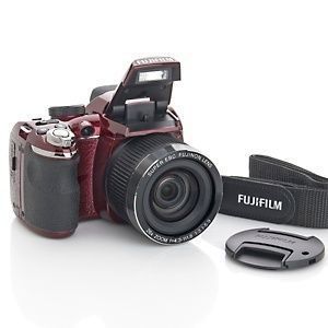 New Fuji Fujifilm S3380 14MP 26X Zoom SLR Style Digital Camera Red