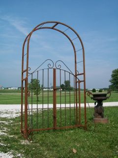 Wrought Iron Garden Arbor 52 Gate Combination Welded Metal Trellis