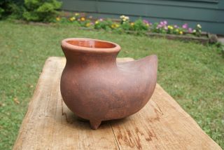 Vintage Clay Dutch Shoe Shaped Footed Vase