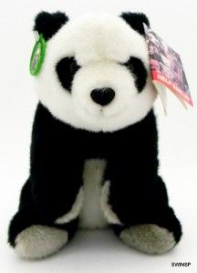 World Wildlife Fund WWF Panda Bear Stuffed Plush 1986 Tags Attached
