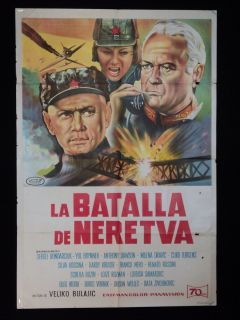  of Neretva Yul Brynner Franco Nero 1969 Argentine 1sh Poster