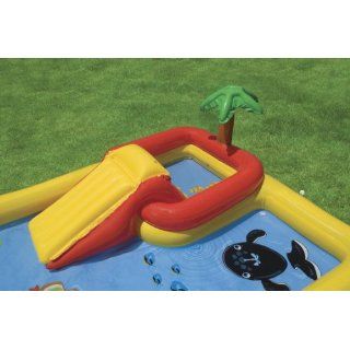 Beach Ocean Inflatable Pool w Sprinklers Slide BNIB