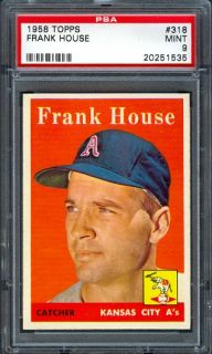  description 1958 topps 318 frank house a s psa 9 pop 5 shipping and
