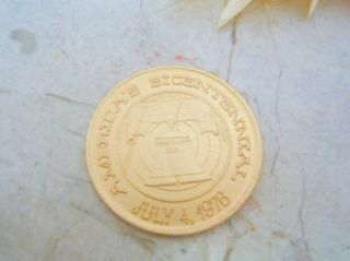 Vtg 1976 Gold Tone Philadelphia Frank Rizzo Bicentennial Souvenir Coin