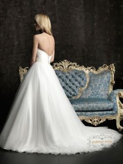 Sweetheart White Ivory Organza Ball Gown Tulle Desgin Wedding Dress