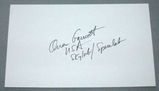 Owen K Garriott American USA Astronaut Signed Index Card