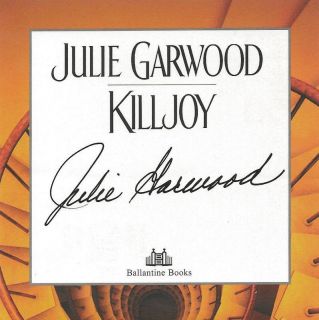 Julie Garwood Author Hand Signed Bookplate Killjoy