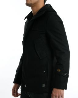 Gstar G Star Raw Artner Weston Hooded Black Wool Jacket