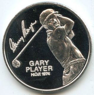Gary Player PGA Golf Tour 999 Silver Art Medal Hall of Fame 1 Oz