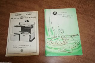 Lot of 2 Vintage GE Electric Appliance Advertisements Manuals Range
