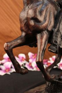 Frederic Remington Bronze Sculpture Cowboy Art Statue Outlaw Marble