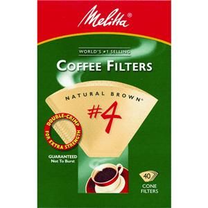 Inc 624412 No 4 Cone Natural Brown Paper Coffee Filter