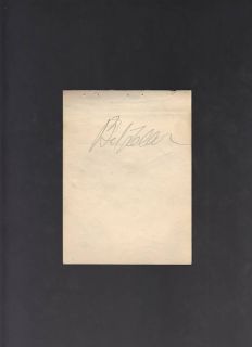 Bob Feller Stainback Gassaway Autographed Album Page