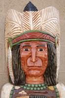 Foot Native American Frank Gallagher Cigar Store Wooden Indian Chief