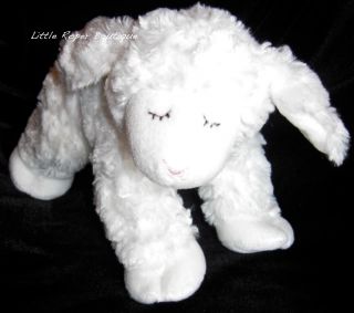 Baby Gund White Lamb Winky Rattle Plush Sheep Stuffed Animal Lovey