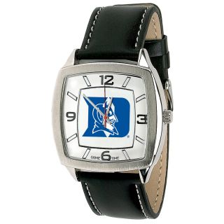 Mens Retro Game Time Logo Watch Square Dial Adjustable Leather Band