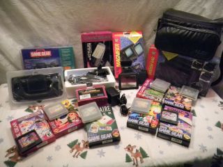  Game Gear Video Game System w Original Boxs Battery Pack Games