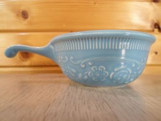  Taylor Smith Taylor TST Fairway French Onion Soup Handled Bowl   Blue