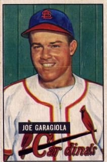 Joe Garagiola 1951 Bowman RC Card 122 Cardinals
