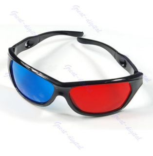 Red Blue Cyan Anaglyph 3D Glasses for Movie Game DVD