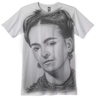 Frida Kahlo T Shirt Hand Airbrushed Mexican Painter