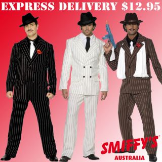 Adults Mens 1920s Gangster Mafia Zoot Suit Outfit Smiffys Fancy Dress
