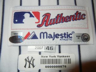 Mitchell Game Used 2012 NY Yankees St Home Pinstripe Jersey