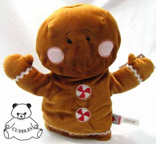 Gingerbread Man Hand Puppet Ganz Plush Toy Stuffed Animal Ginger Bread