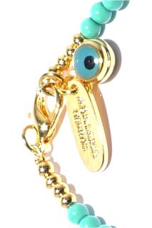 Ashiana New Gold Turquoise Bead Friendship Bracelet