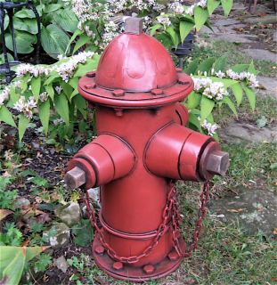 fire hydrant 26 5 tin garden fireman dog display