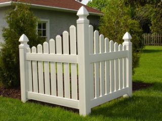 White Vinyl PVC Corner Picket Fence Beautify Your Yard Easily with