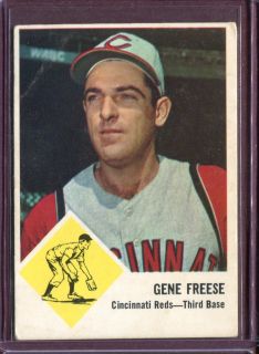 search our store pesamember 1963 fleer 33 gene freese vg # d25243