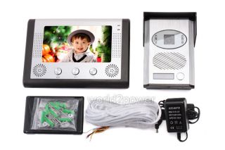  widescreen image, 7 inch Color Video Door Phone Intercom System